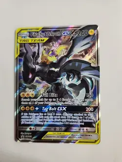 Pokemon Pikachu Zekrom GX Tag Team Full Art SM168 Black Star Promo Card - Image 1