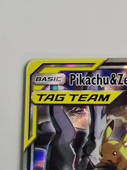 Pokemon Pikachu Zekrom GX Tag Team Full Art SM168 Black Star Promo Card - Image 2