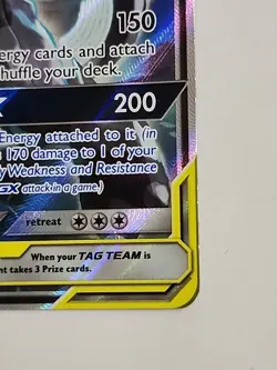 Pokemon Pikachu Zekrom GX Tag Team Full Art SM168 Black Star Promo Card - Image 4