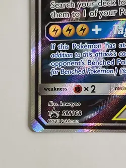 Pokemon Pikachu Zekrom GX Tag Team Full Art SM168 Black Star Promo Card - Image 5
