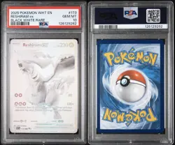 Pokemon TCG Reshiram EX White Flare English Holo Card 173/086 Ultra Rare PSA 10 - Image 2