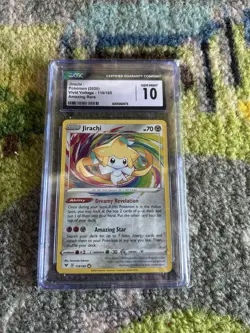 CGC 10 Jirachi Holo 119/185 Amazing Rare SWSH Vivid Voltage Pokemon Card - Image 1