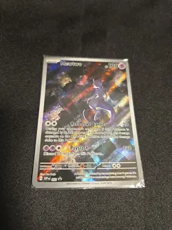 MEWTWO SVP 052 Scarlet Violet 151 Promo Illustration Rare Pokemon Card SEALED - Image 1