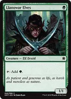 Llanowar Elves Game Night HEAVILY PLD Green Common MAGIC GATHERING CARD ABUGames - Image 1