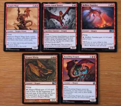 MTG Magic Set of 10 Flying Uncommon Red Dragons *NM* Commander EDH Group - Image 2