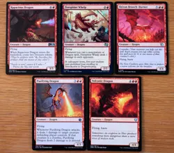 MTG Magic Set of 10 Flying Uncommon Red Dragons *NM* Commander EDH Group - Image 3