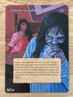 MTG Hand-Painted Demonic Consultation Alter by Grim Alters - The Exorcist Regan - Image 1
