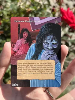 MTG Hand-Painted Demonic Consultation Alter by Grim Alters - The Exorcist Regan - Image 3