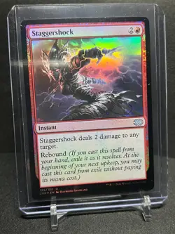 Staggershock - Foil - MTG Magic 2022 Double Masters NM/M - Image 1