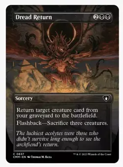 MTG (Borderless) Dread Return 0637 NM - Commander Masters - Never Played - Image 1