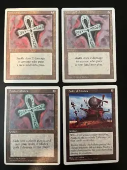 MTG- Ankh of Mishra x4 - (2x Revised, 1x 4th Edition, 1x 5th Edition) - Image 1