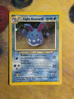 Light Azumarill 13/105 Neo Destiny Holo Rare Vintage Yuka Morii Artwork Pokemon - Image 2