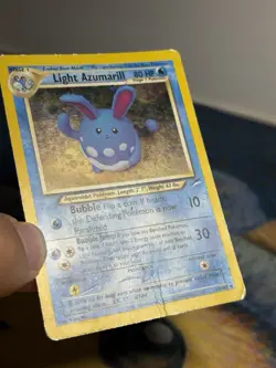 Light Azumarill 13/105 Neo Destiny Holo Rare Vintage Yuka Morii Artwork Pokemon - Image 5