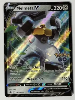 Pokemon TCG - Melmetal - 2022 - Sword And Shield Promo #224 - Pokemon Go Stamp - Image 1