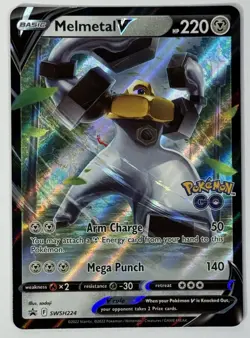 Pokemon TCG - Melmetal - 2022 - Sword And Shield Promo #224 - Pokemon Go Stamp - Image 4