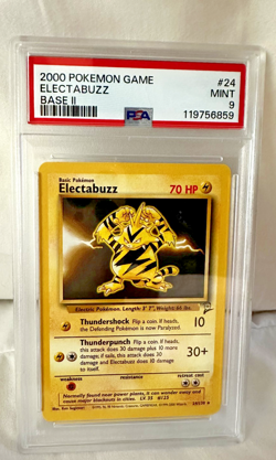 2000 POKEMON GAME #24 ELECTABUZZ MINT BASE SET 2 PSA 9 - Image 1
