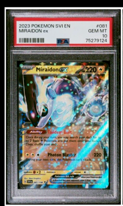 Pokemon Scarlet & Violet Miraidon EX #081 PSA 10 GEM MINT - Image 1