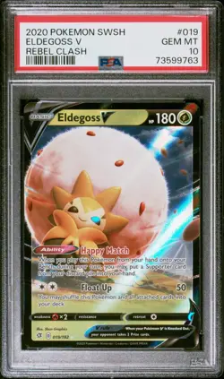 Pokemon SWSH Rebel Clash Eldegoss V #019 PSA 10 GEM MINT - Image 1