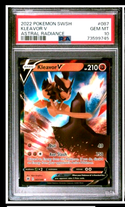 Pokemon Astral Radiance Kleavor V #087 PSA 10 "ONLY 13 Known!" - Image 1