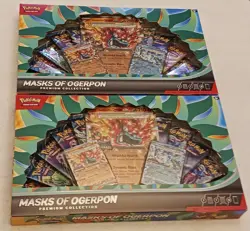 (2) Pokemon TCG Masks of Ogerpon Premium Collection Boxes (New-Sealed) - Image 1