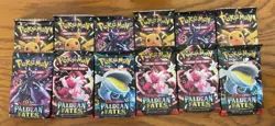 12x Factory Sealed Pokemon TCG Paldean Fates Booster Packs - Image 1