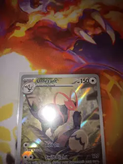Pokemon TCG Unfezant 150/086 SV:Black Bolt Illustration Rare Holo NM - Image 2