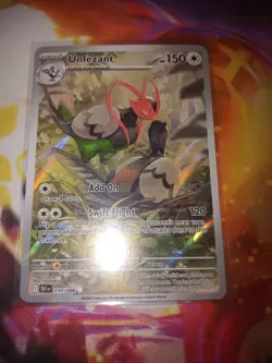 Pokemon TCG Unfezant 150/086 SV:Black Bolt Illustration Rare Holo NM - Image 3