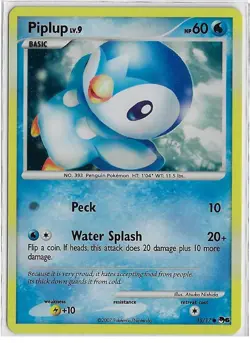 POKEMON POP *Series 6* 1ST PARTNER HOLO NM Gen4 Starter PROMO #15 PIPLUP Lv. 9 - Image 1