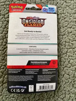 Pokemon TCG Obsidian Flames S&V Sleeved Booster Pack - Image 2