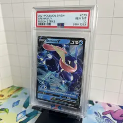 Pokemon SWSH: Fusion Strike Greninja V 73/264 PSA 10 Low Pop - Great Cert! - Image 3