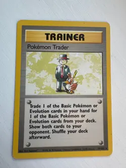 Pokemon WOTC Base Set Non Holo Rare Trainer Pokemon Trader 77/102 - Image 1
