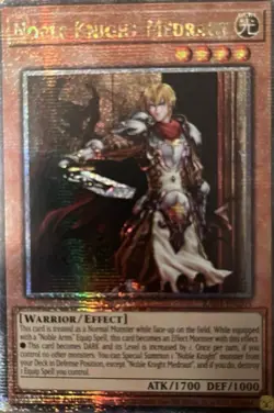 YuGiOh! Noble Knight Medraut RA04-EN205 Quarter Century Secret Rare - Near Mint - Image 1