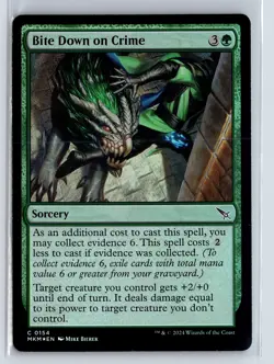 FOIL Bite Down on Crime Murders at Karlov Manor - MTG Magic the Gathering Card - Image 1