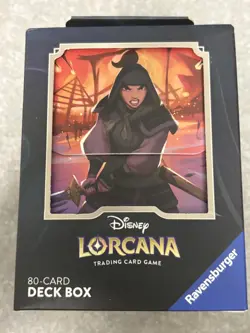 Disney LORCANA: Rise of the Floodborn TCG MULAN 80-Card DECK BOX * NEW - Image 1