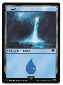 MTG Island Lord of the Rings (LTR) Basic Land Magic Card #0265 Unplayed - Image 1
