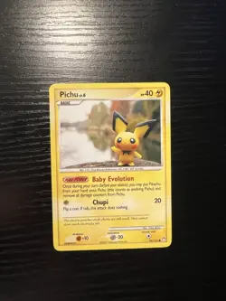 Pokemon Pichu TCG Mysterious Treasures Card 93/123 Regular Common - Image 3