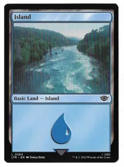 MTG Island Lord of the Rings (LTR) Basic Land Magic Card #0264 Unplayed - Image 1
