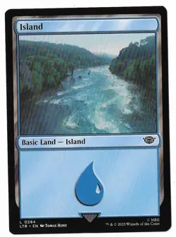 MTG Island Lord of the Rings (LTR) Basic Land Magic Card #0264 Unplayed - Image 5