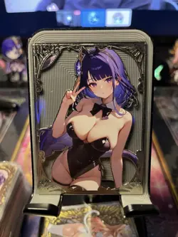 Goddess Story Metal Card Serialized Anime Waifu Raiden Shogun - Image 1