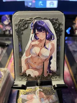 Goddess Story Metal Card Serialized Anime Waifu Raiden Shogun - Image 1