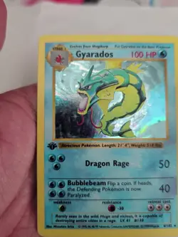 Pokemon TCG Gyarados Holo Rare Card WOTC Base Set 6/102 First Edition Shadowless - Image 2