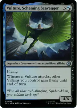 Vulture, Scheming Scavenger (Foil) - 0158 - Marvel's Spider-Man - MTG SHIPS NOW - Image 1