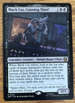 MTG Marvel Spider-Man, Black Cat, Cunning Thief - Image 1
