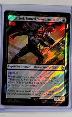 MTG Magic The Gathering FIC Final Fantasy Surge Foil Siegfried Famed Swordsman - Image 1