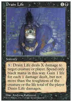 Drain Life - Light Play MTG 5th Edition - Image 1