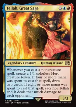 MTG Final Fantasy Commander Deck - TELLAH, GREAT SAGE - Blue Red Wizard - Image 1