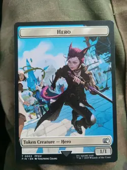 MTG - Hero 0003/Knight 0010 Token - Final Fantasy NM/M Condition - Image 1