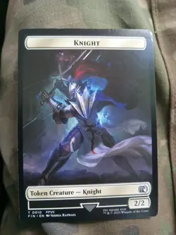 MTG - Hero 0003/Knight 0010 Token - Final Fantasy NM/M Condition - Image 2