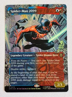 Spider-Man 2099 (0216)(Borderless FOIL) - Marvel's Spiderman (SPM) MTG - Image 1
