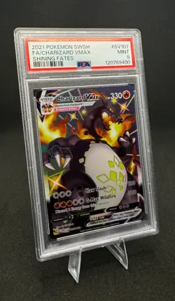 POKEMON 2021 SWSH FA/CHARIZARD VMAX #SV107, SHINING FATES, PSA 9 - Image 1